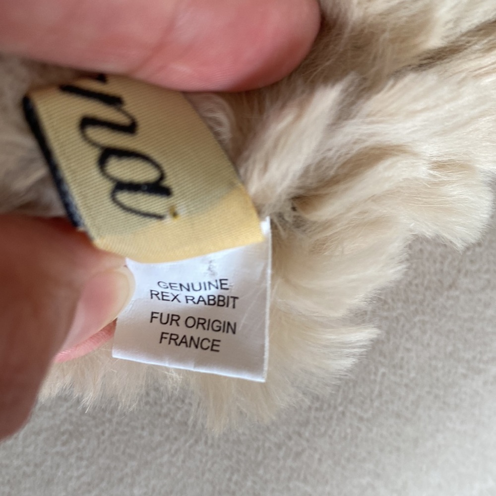 Dena head wrap Genuine Rex Rabbit Fur - Picture 3 of 5